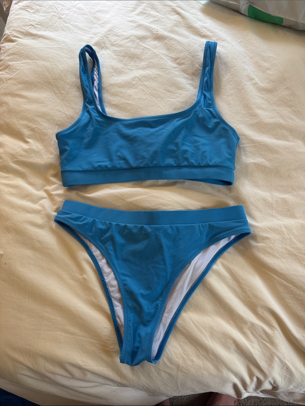 Blue two piece bikini